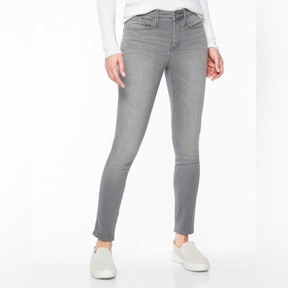 Athleta jeans sculptek skinny stretchy athletic pants size 0 gray high waist - Picture 1 of 9